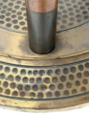 Vienna Secession Pedestal in Walnut and Patinated Brass, 1900s